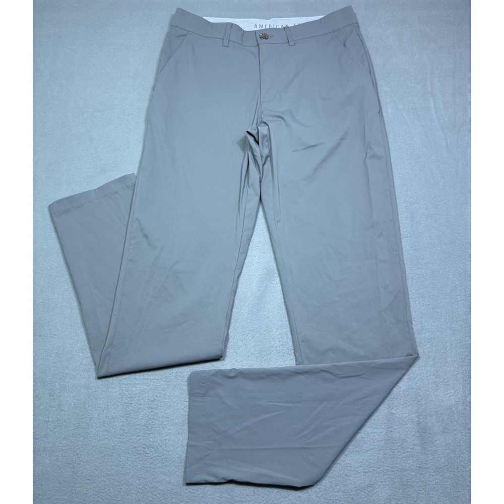 American Tall Pants Mens 34x38 Gray Performance Chino Stretch Athleisure USA